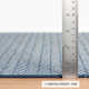 Herringbone Navy Machine Washable Rug