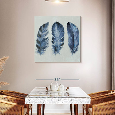Kerner Indigo Blue Feathers II