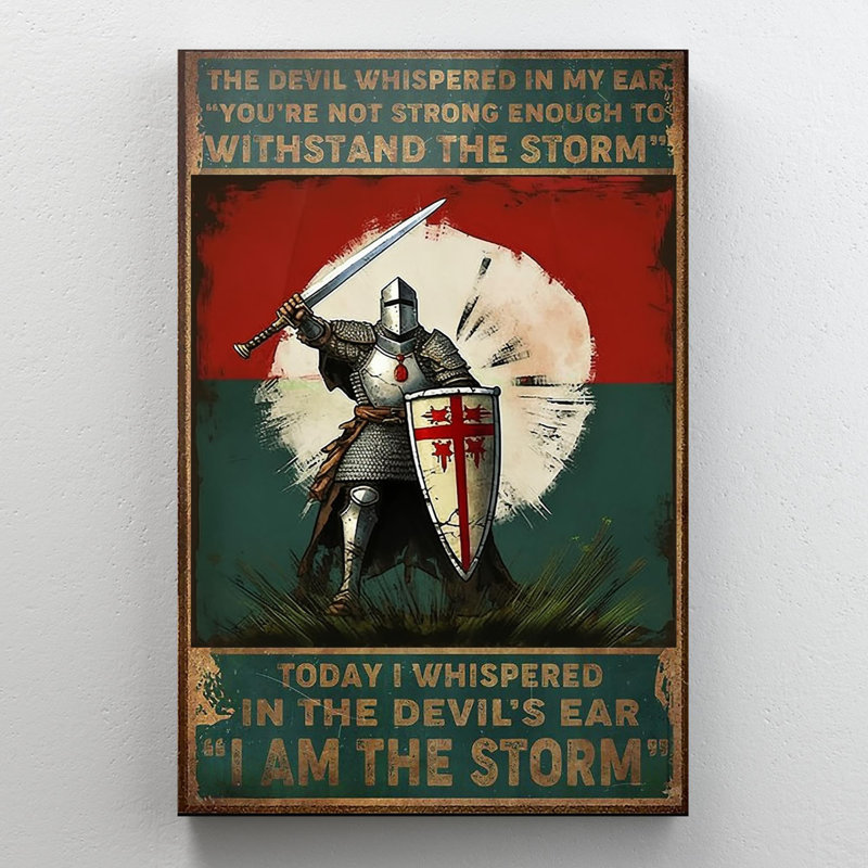 «Warrior I Am The Storm», impression sur toile, H 14 po x l 11 po x P 1,25 po