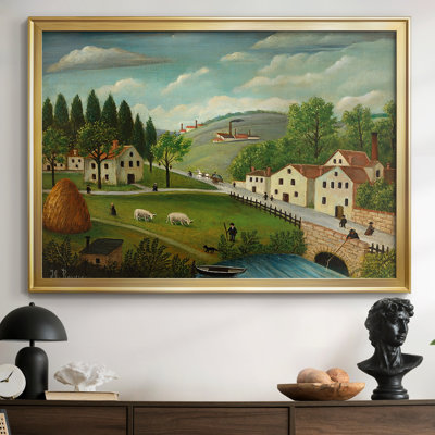 Landscape in the Environs of Paris-Henri Rousseau-Framed Gallery Wrapped Canvas-c. early 20th Century