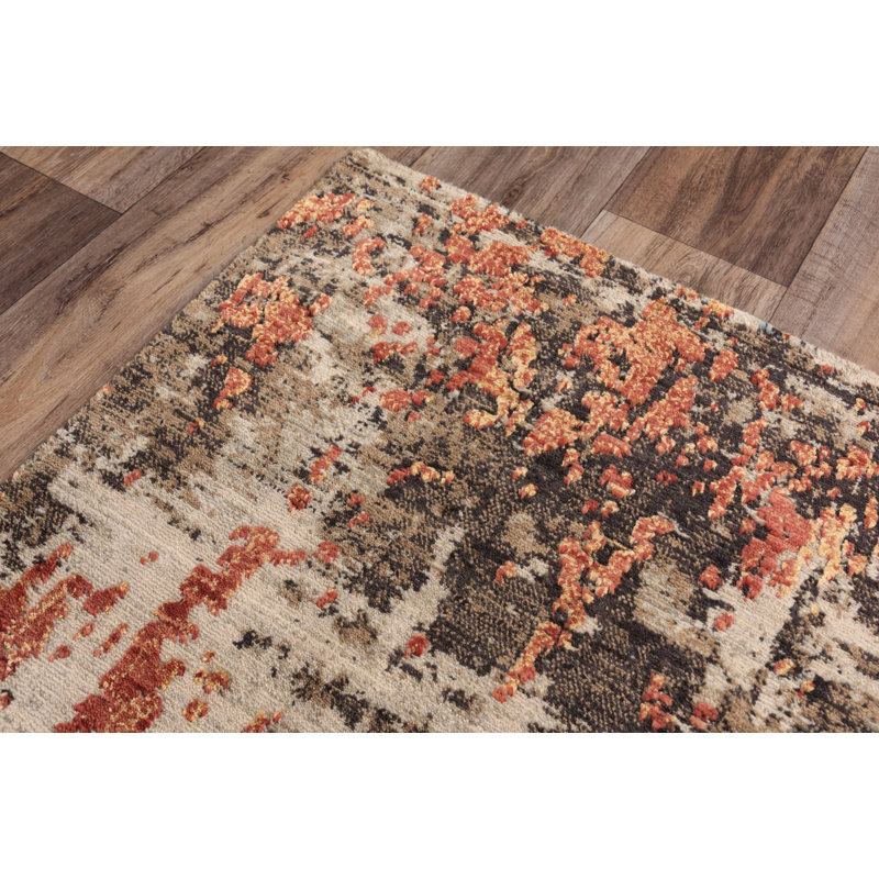 Tapis brun laine Byington, Rectangle 5 pi x 8 pi
