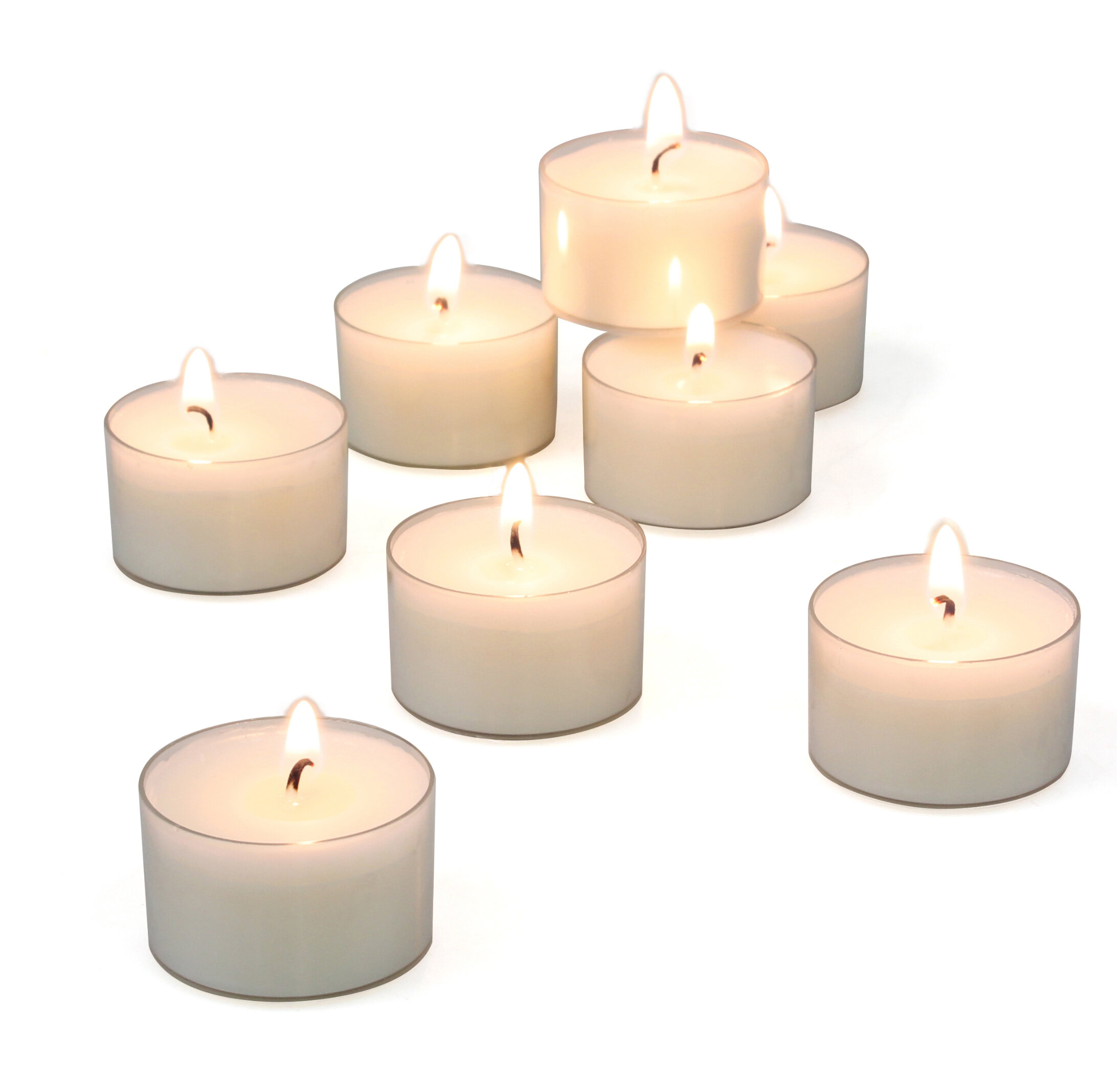 Unscented Tea Lights Candle, 6-7 Hours Extended Burn Time, White