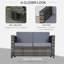 130cm Wide Rectangle Wicker Loveseat with Cushions-39891286