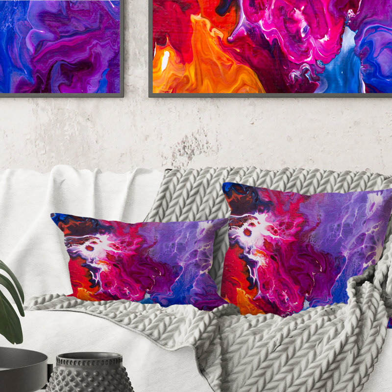 Coussin Fuchia, 16 po x 16 po