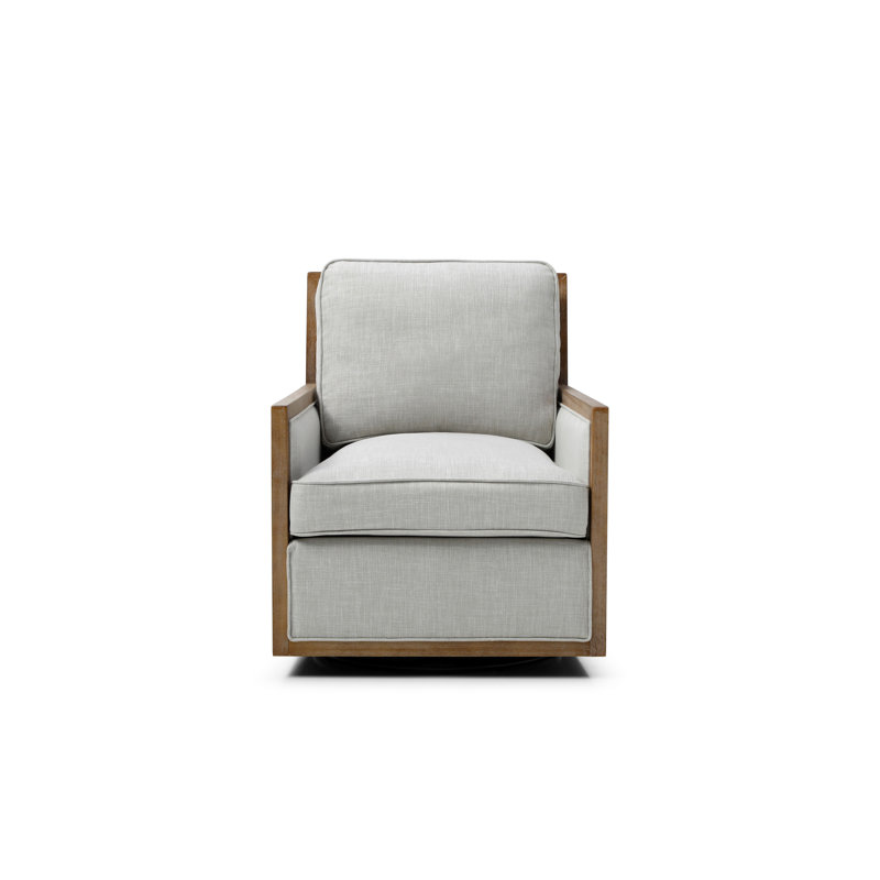 Joanne Linen Swivel Armchair 