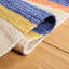 Tapis tissé à plat en jute / coton de style sud-ouest continu beige / bleu / vert-468642965
