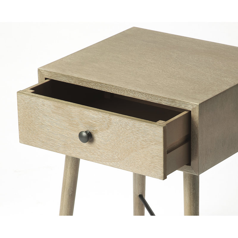 Table de chevet 1 tiroir Chaya, Beige