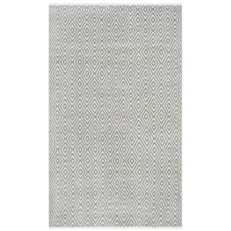 Bryent Flat Weave Cotton Geometric Rug, Rectangle 4' x 6'