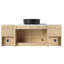 Meuble-lavabo mural de 54 po avec lavabo d'art en céramique, 2 tablettes de rangement et portes à fermeture en douceur, peu encombrant et élégant-1187078957