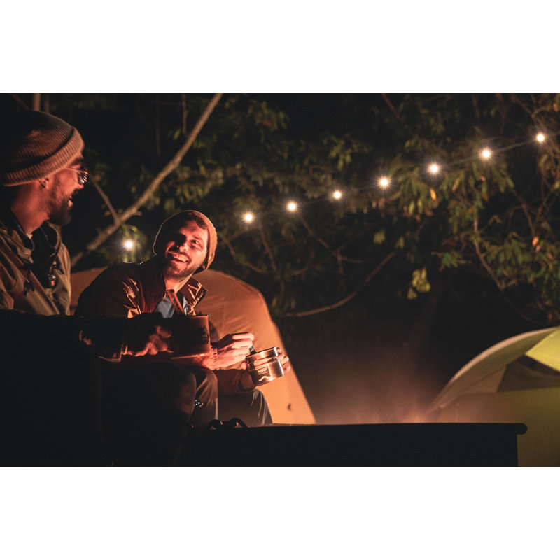 Black Solar Powered Outdoor LED Lantern with USB Charging