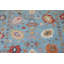 Tapis oriental bleu à motif floral Oushak 9 x 12