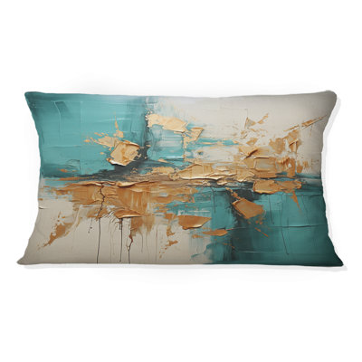 Coussin Turquoise Tranquility III - Abstract Landscape