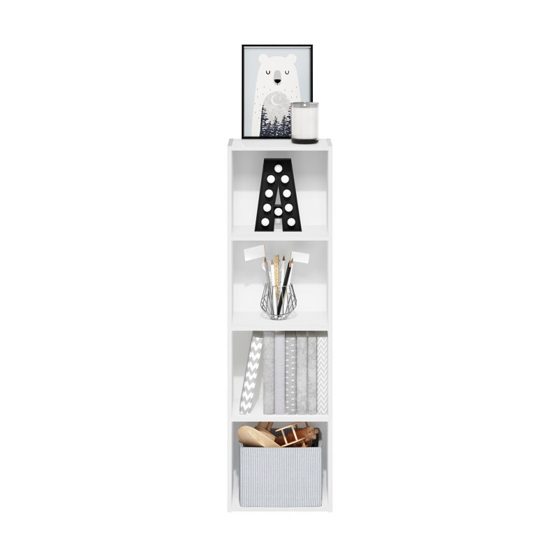 Chakib 4-Tier Open Shelf Bookcase, White