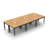 Anouar 10 Person Conference Meeting Table Complete 6 Tables Set
