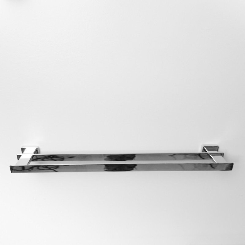 Noah Double Towel Bar - Wall Mount - 24" Brass/Polished Chrome