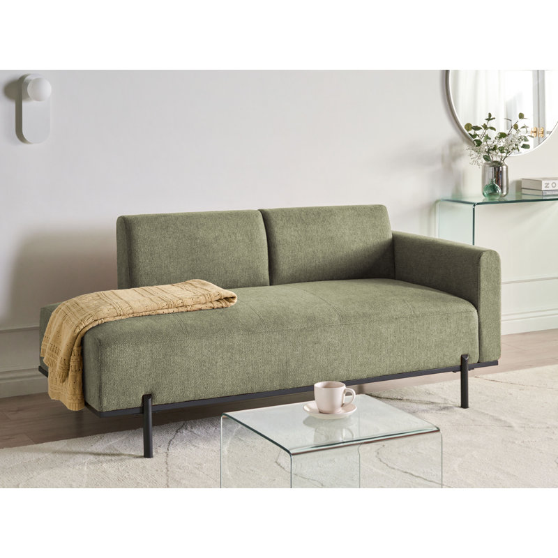 Upholstered Chaise Lounge, Green