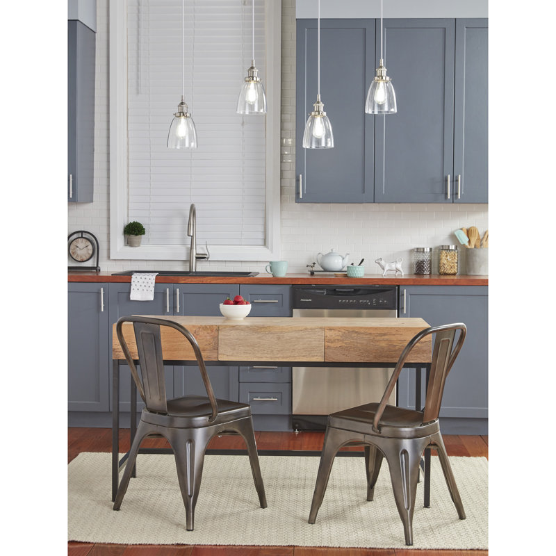 Nazmiye 1 - Light Single Pendant, Yes, Clear, Brushed Nickel