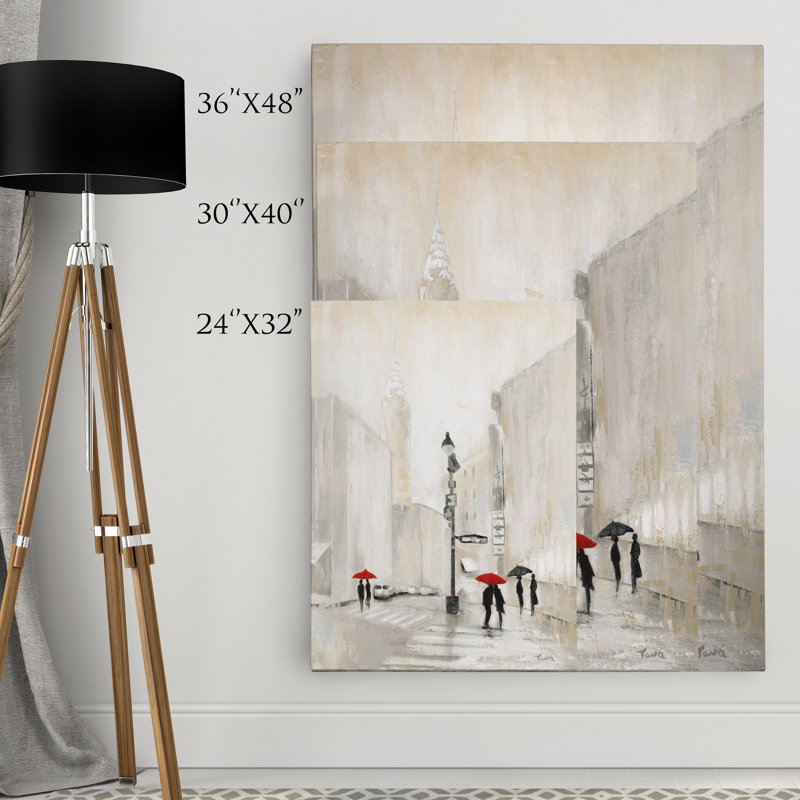 «Misty in Paris», reproduction d'art sur toile tendue, H 24 po x l 32 po x P 1,5 po