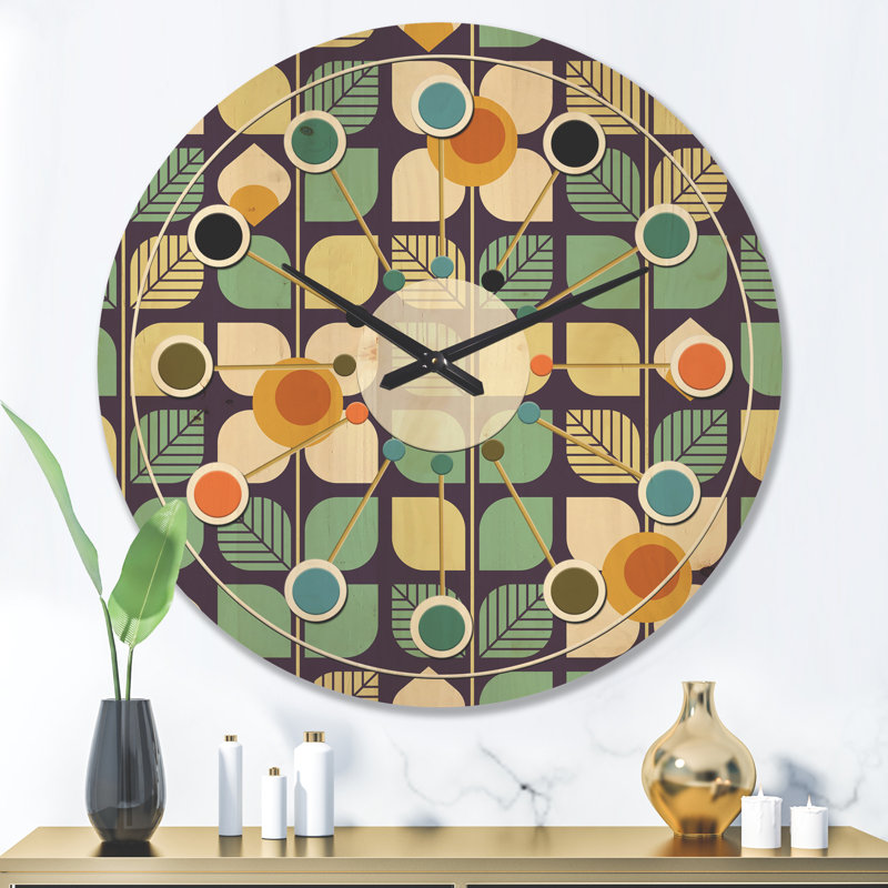Horloge murale Botanical Design III, Grand