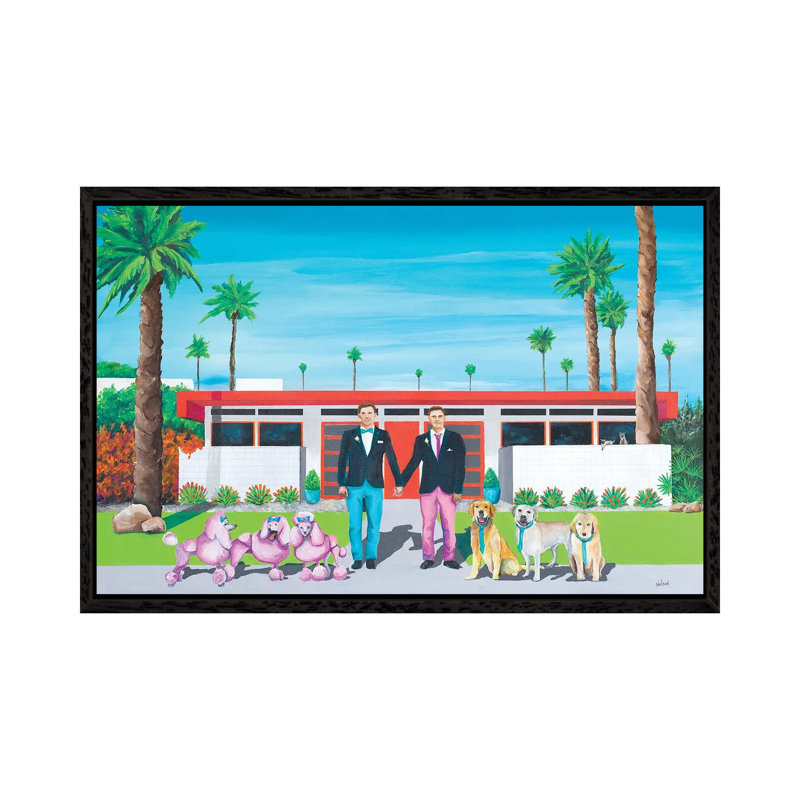 The Wedding Party - Print on Canvas, 66.04 cm H x 45.72 cm W, Black Framed