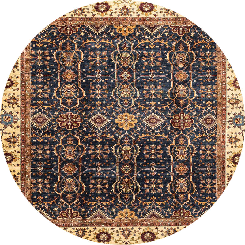 Abstract Indoor Rug, Round 4'