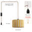 Suspension bohème en rotin avec câble d'alimentation de 4,5 m-1384453893