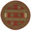 Wool Area Rug in Rust/Red/Green-636338632