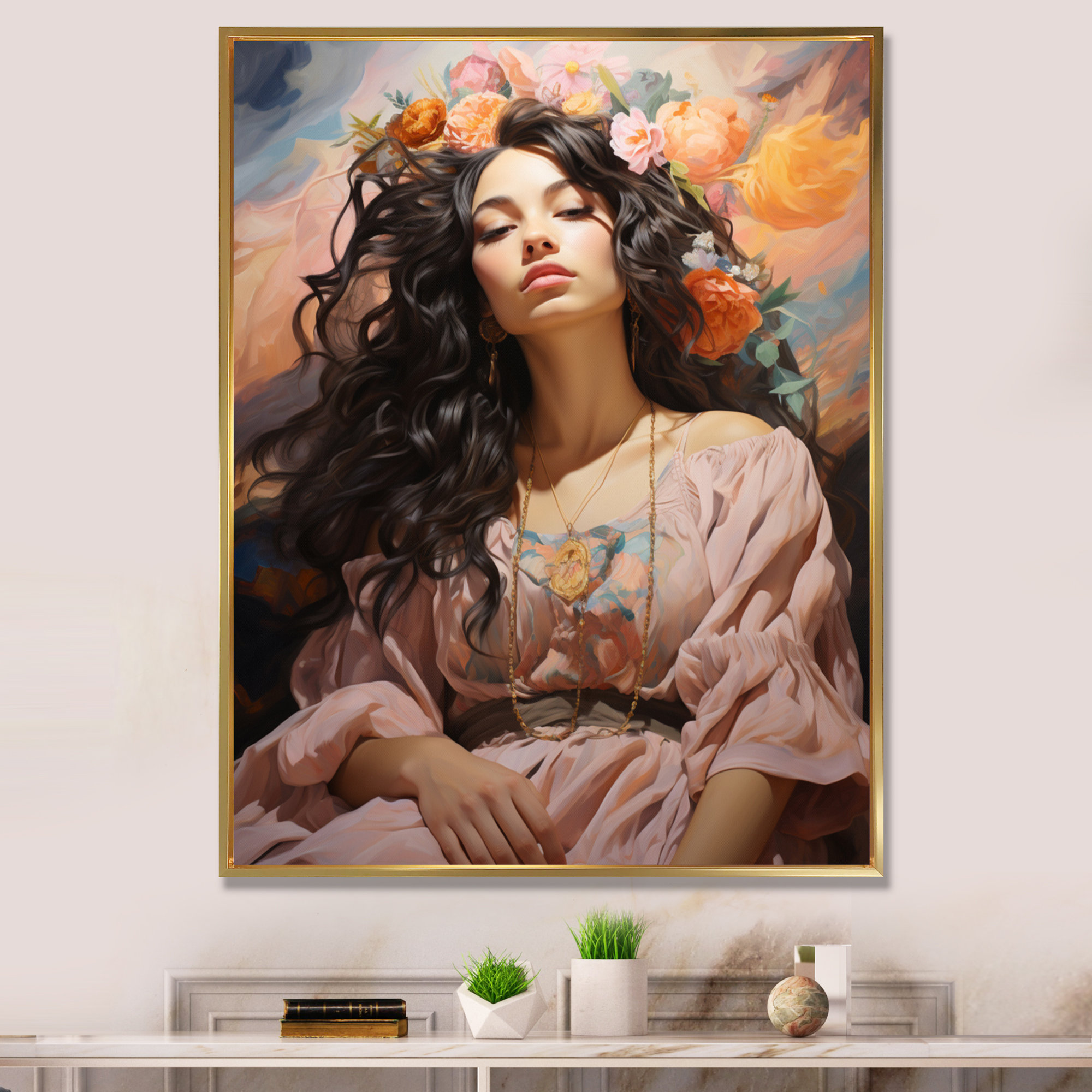 Everly Quinn Boho Latina Woman Ethereal Beauty II On Canvas Print | Wayfair