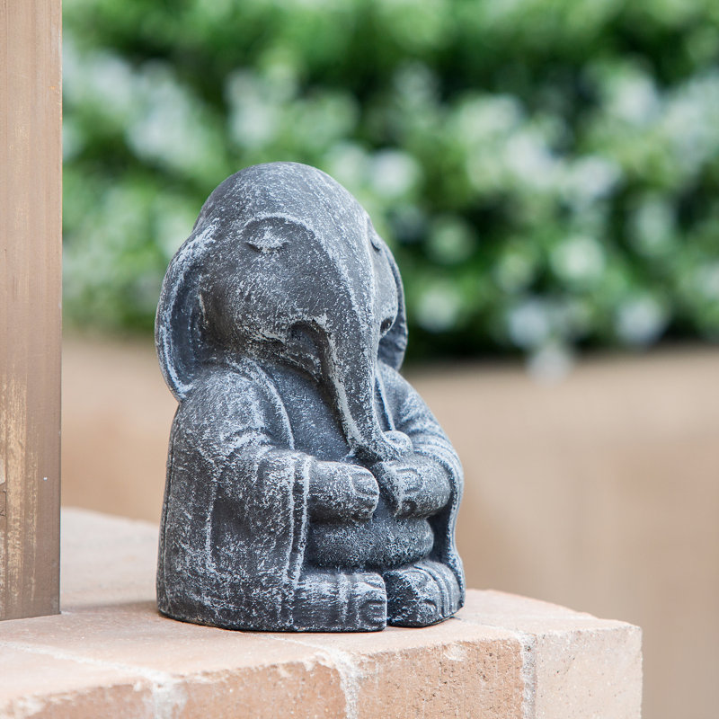 Statue de jardin éléphant méditant