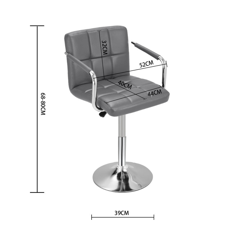 Counter Stool with Solid Wood Frame