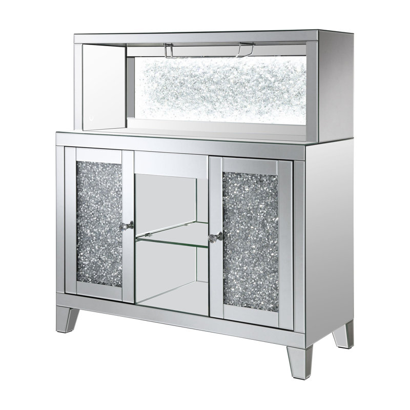 Armoire à vin avec miroir 2 portes