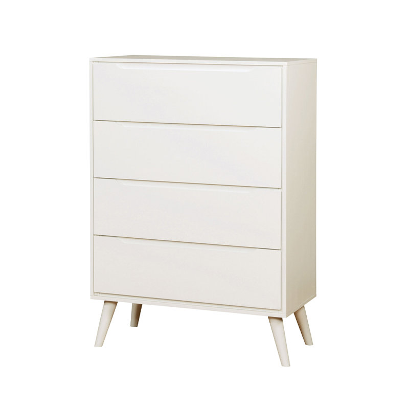 Commode 4 tiroirs Surya, Blanc