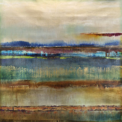 Bold Strata Painting by Jennifer Hollack Raboin