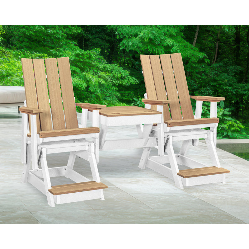 Fauteuil oscillant Brandon, Naturel / blanc