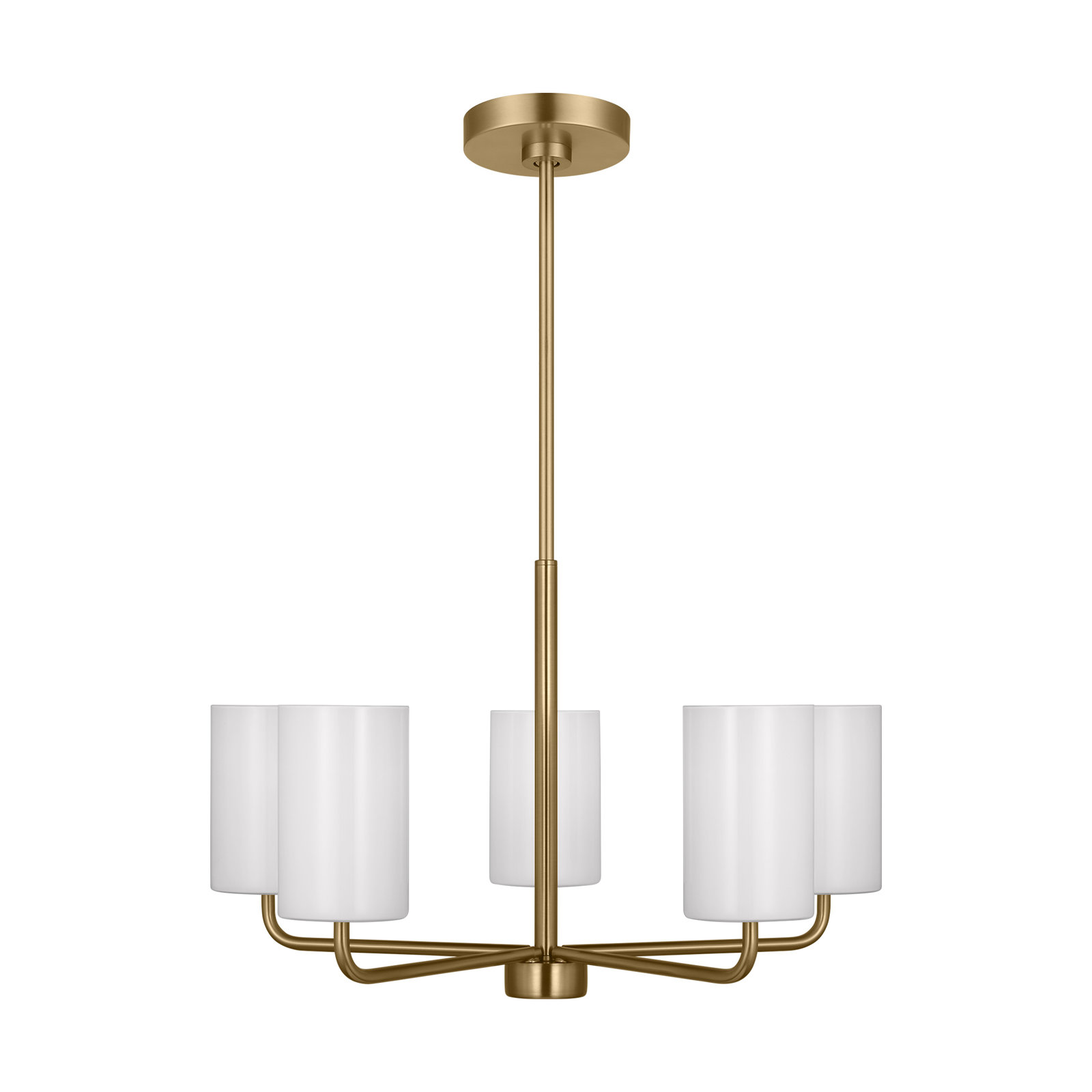 5 - Light Metal Dimmable Shaded / Spider Chandelier, Yes, Satin Bronze