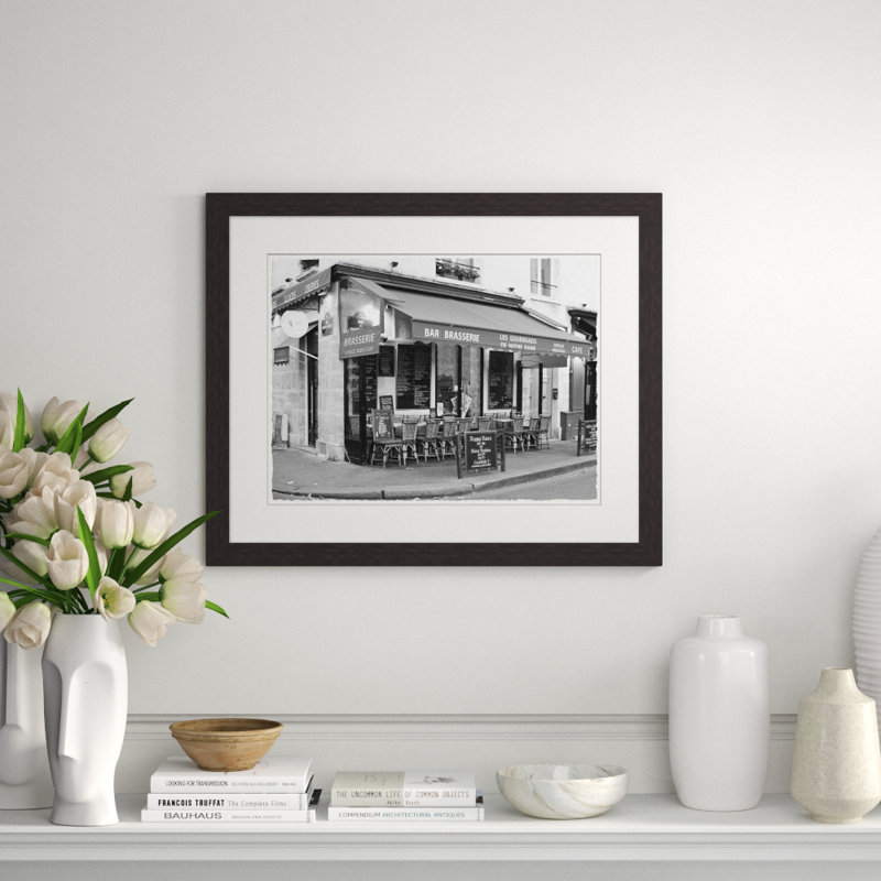 Paris Brasserie' Framed Photographic Print on Glass