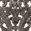 2 décorations murales murales - Fleur de lotus en bois vieilli couleur bronze d'intérieur l 15,75 "x H 31,5" P 0,59 "