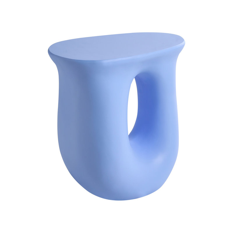 Pedestal End Table, Blue