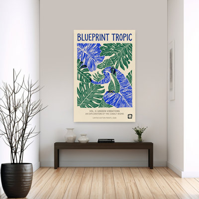 «Vibrant Tropical Foliage Abstract Modern Organic Nature Plant», art mural