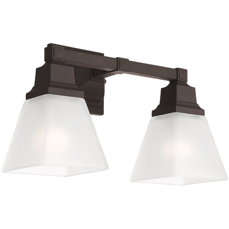 Éclairage pour meuble-lavabo à 2 lumières Melillo, Bronze