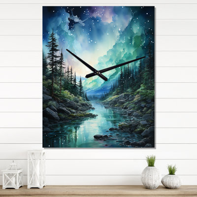 Horloge murale Aurora Borealis