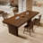 Tan Rectangular Solid Wood Butterfly Leaf  Dining Table-107659944