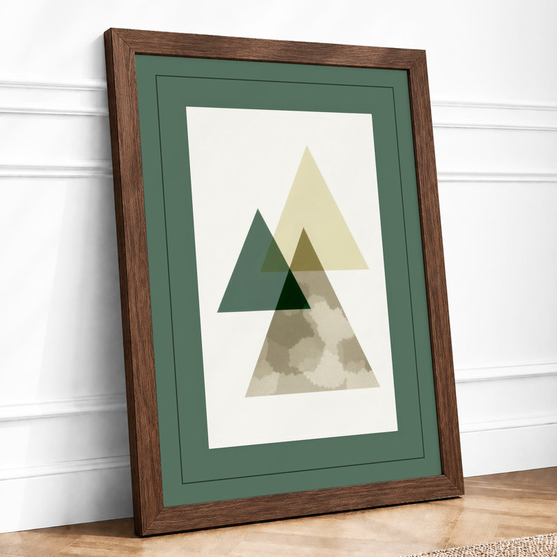 Overlapping Geometry Minimalist - Print, Walnut, A3 - 42.0 x 29.7 cm