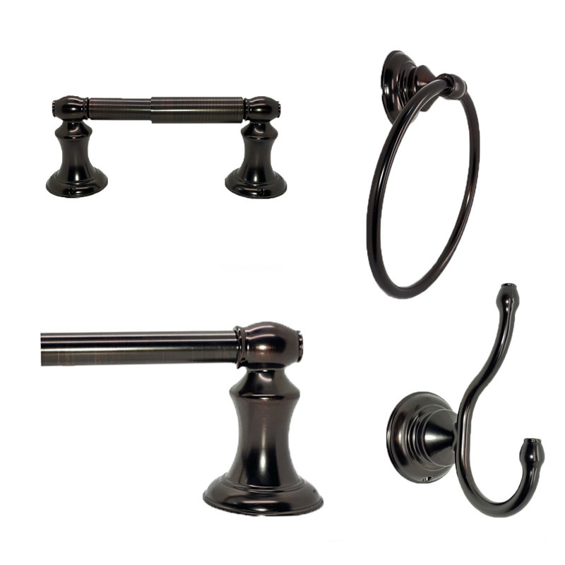 Ensemble de quincaillerie de salle de bain 4 pièces Highlander, Bronze huilé