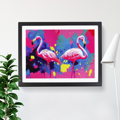 Flamingo Splash - Single Picture Frame Print