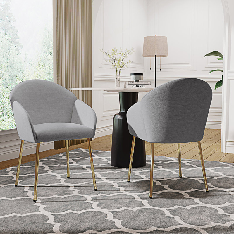 Ensemble de 2 chaises de salle à manger rembourrées contemporaines