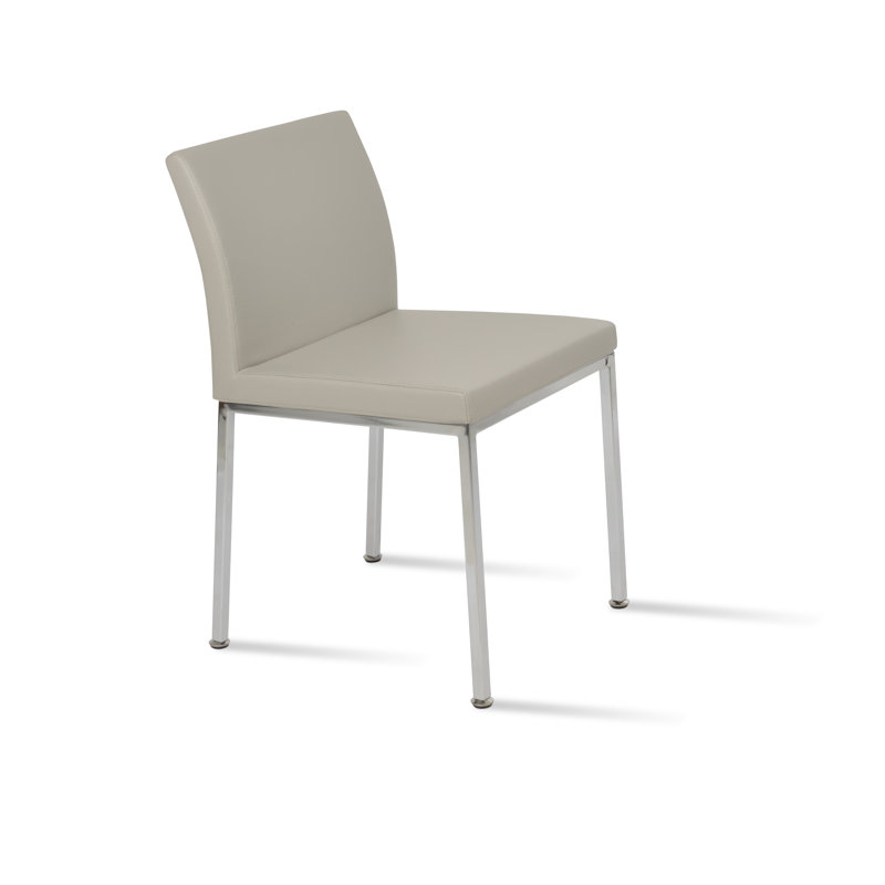 Chaise d'appoint Aria, Chrome, Similicuir os