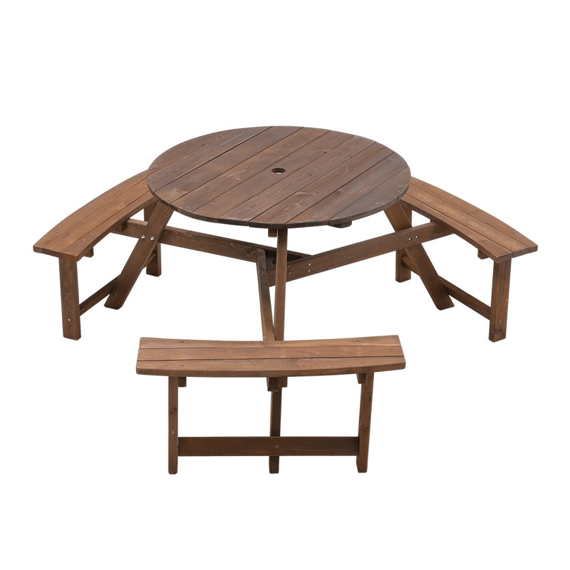 Round 4 - Piece 6 - Person 89Cm L Outdoor Table Set