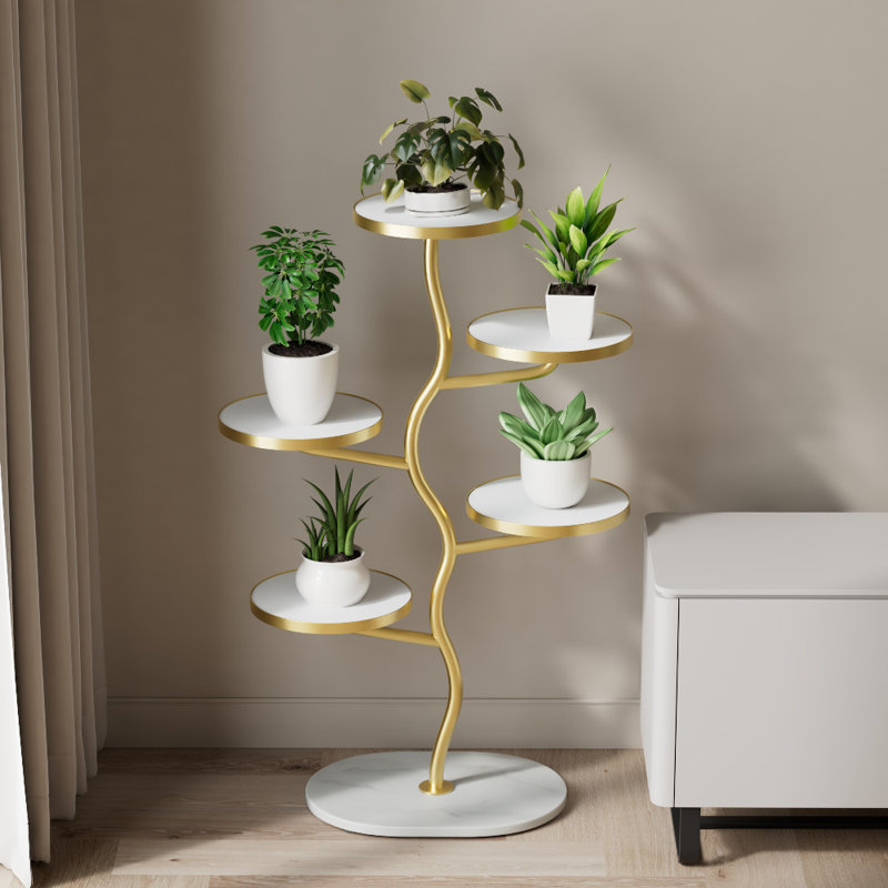 Taegyn Plant Stand, Black/White