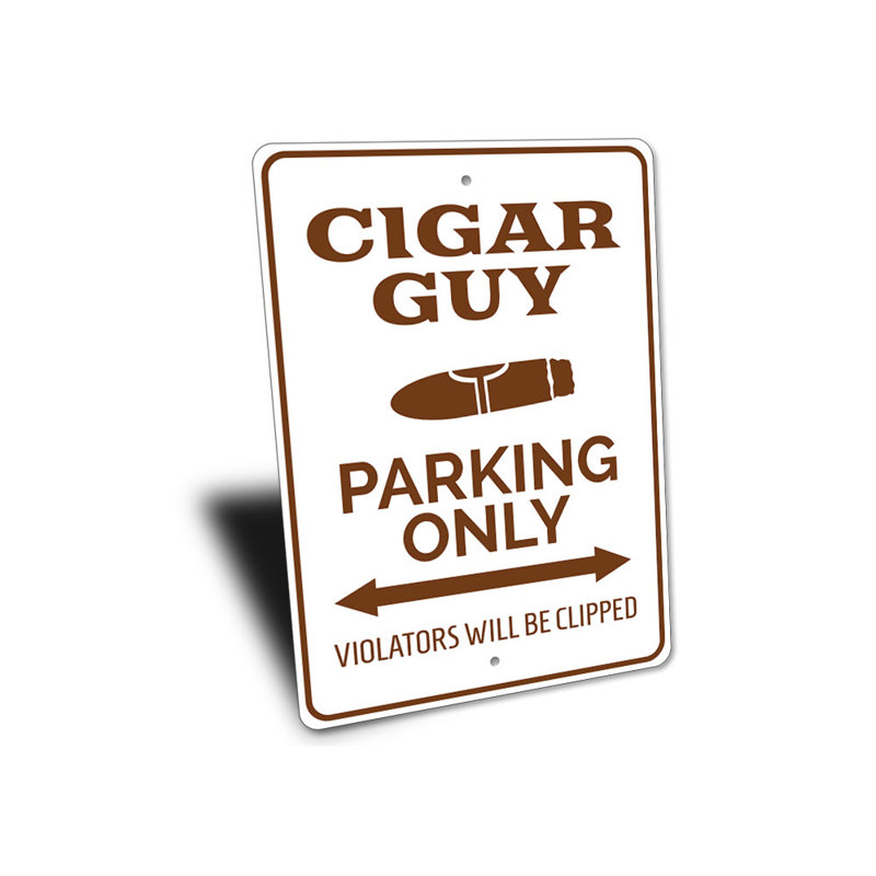 Enseigne de cigare en aluminium, H 12 po x l 18 po x P 0,06 po